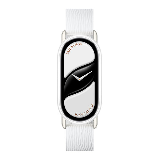 Xiaomi Smart Band 10 Magnetic Kona Leather Strap - Glacier White-0