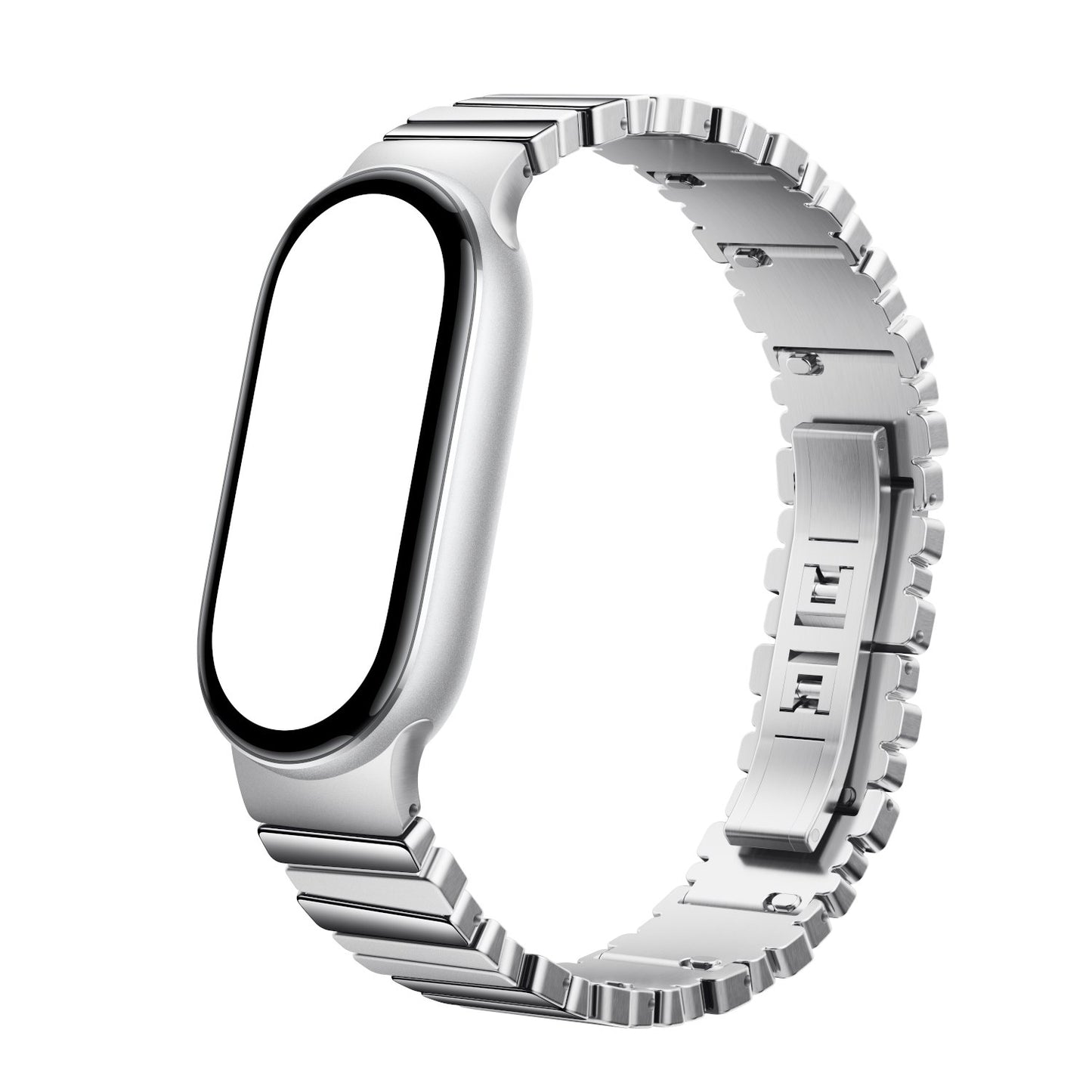 Xiaomi Smart Band 10 Asymmetrical Metal Strap – Silver-1