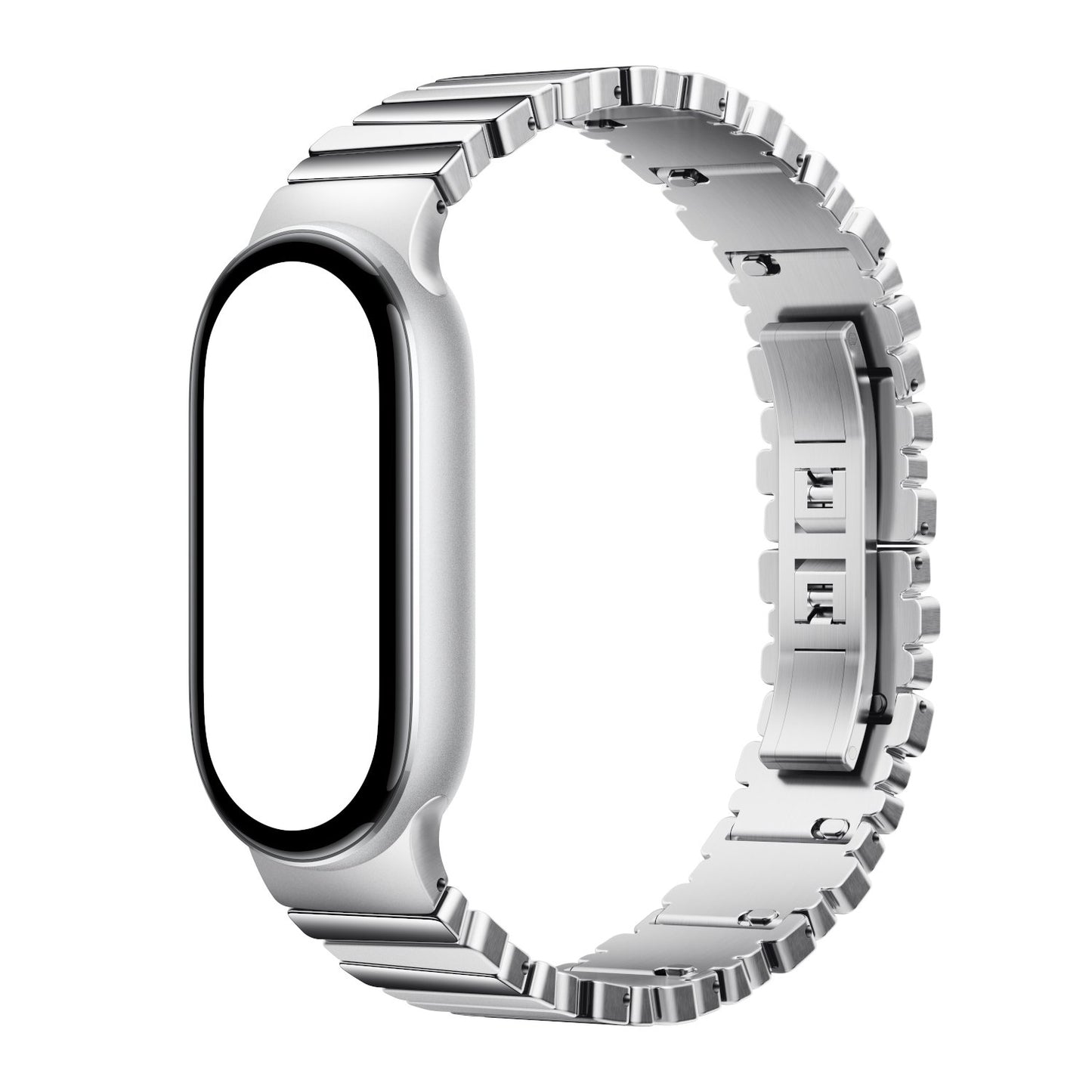 Xiaomi Smart Band 10 Asymmetrical Metal Strap – Silver-2