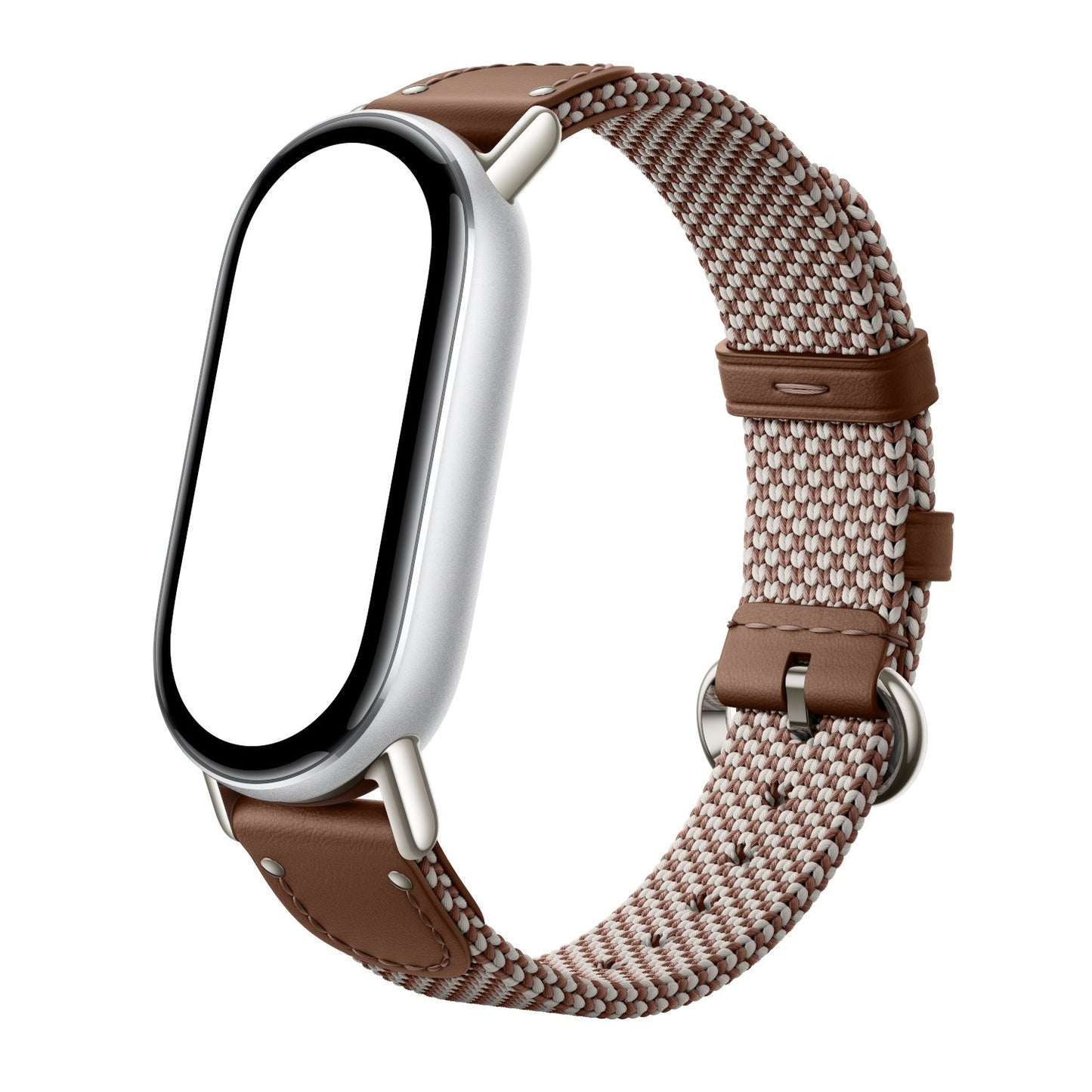 Xiaomi Smart Band 10 Knitted Silk Strap - Feather Brown-1