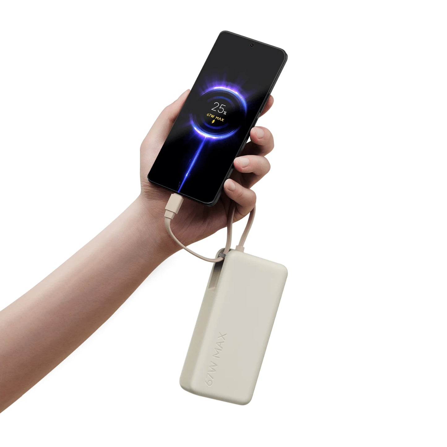 Xiaomi 67W Power Bank 20000mAh (Integrated Cable) - Tan-1