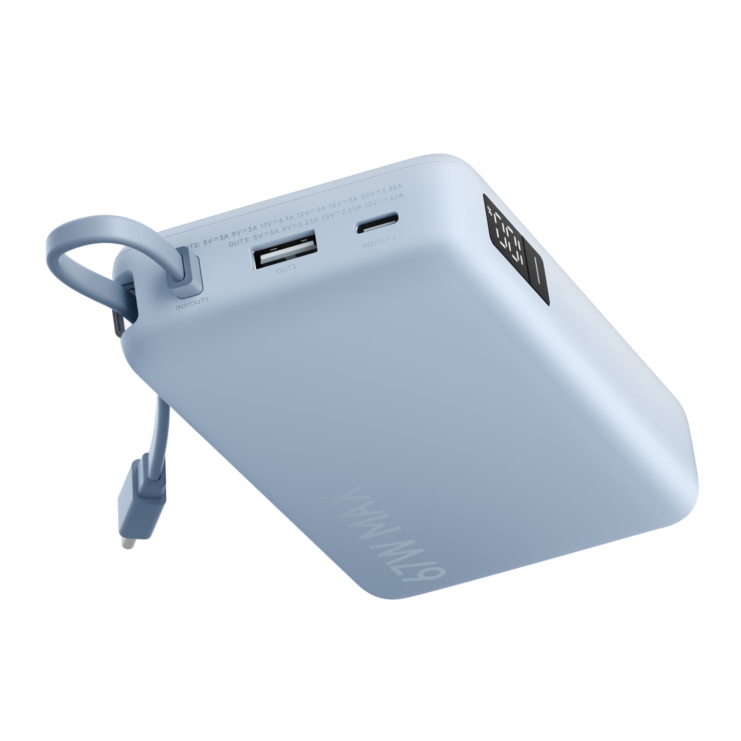Xiaomi 67W Power Bank 20000mAh (Integrated Cable) - Ice Blue-1