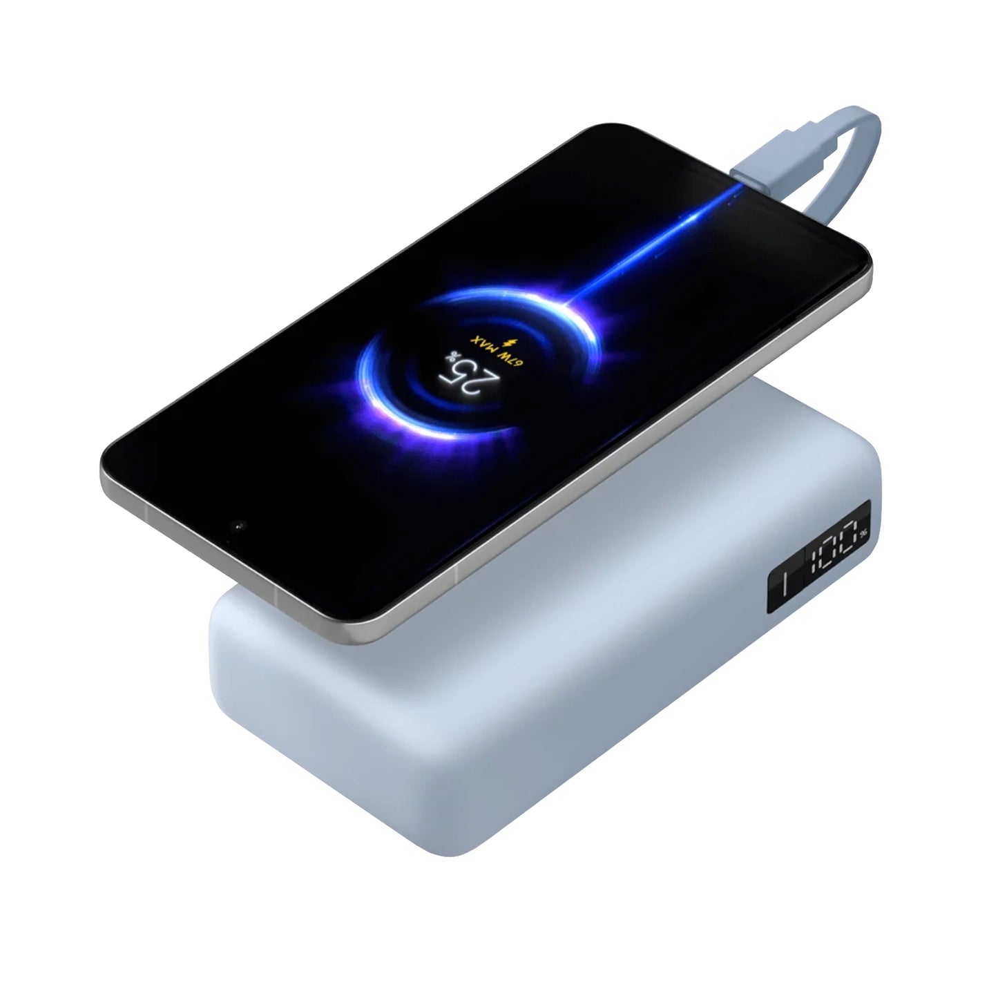 Xiaomi 67W Power Bank 20000mAh (Integrated Cable) - Ice Blue-2