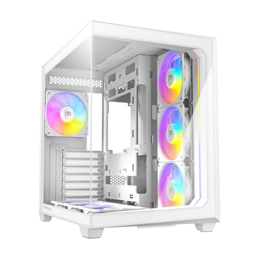 Antec C5 ARGB ATX DUAL Mid Tower Gaming Chassis – White-0