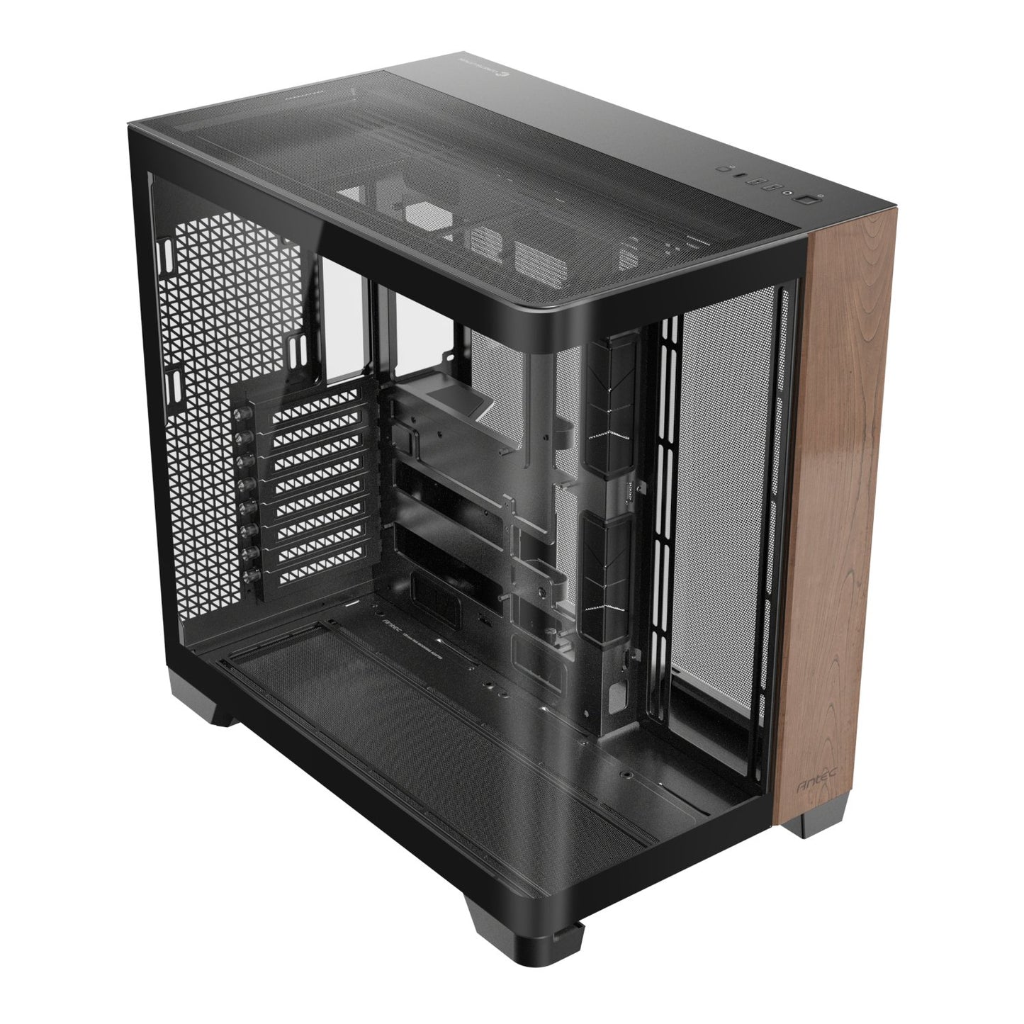 Antec C8 Curved Wood E-ATX | ATX | Micro-ATX | ITX Dual Chamber Gaming Chassis - Black-4