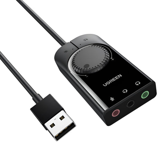 UGREEN CM129-40964 USB-A to 3.5mm External Stereo Sound Adapter - Black-0
