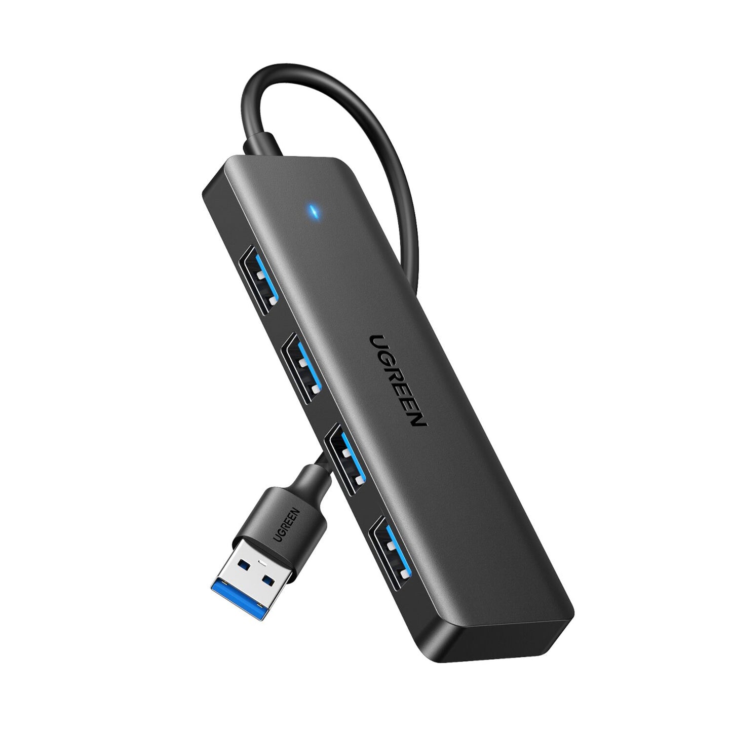 UGREEN 4-in-1 USB 3.0 Hub - High-Speed 5Gbps Data Transfer - Grey-0