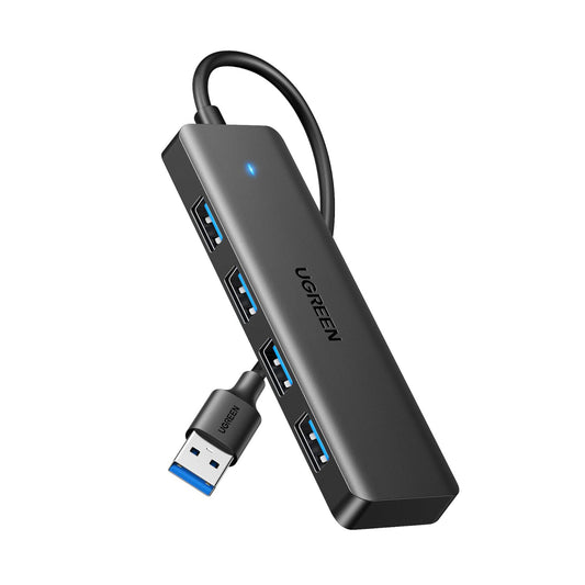 UGREEN 4-in-1 USB 3.0 Hub - High-Speed 5Gbps Data Transfer - Grey-0