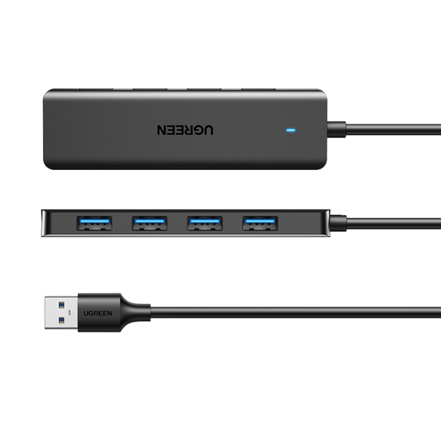 UGREEN 4-in-1 USB 3.0 Hub - High-Speed 5Gbps Data Transfer - Grey-2