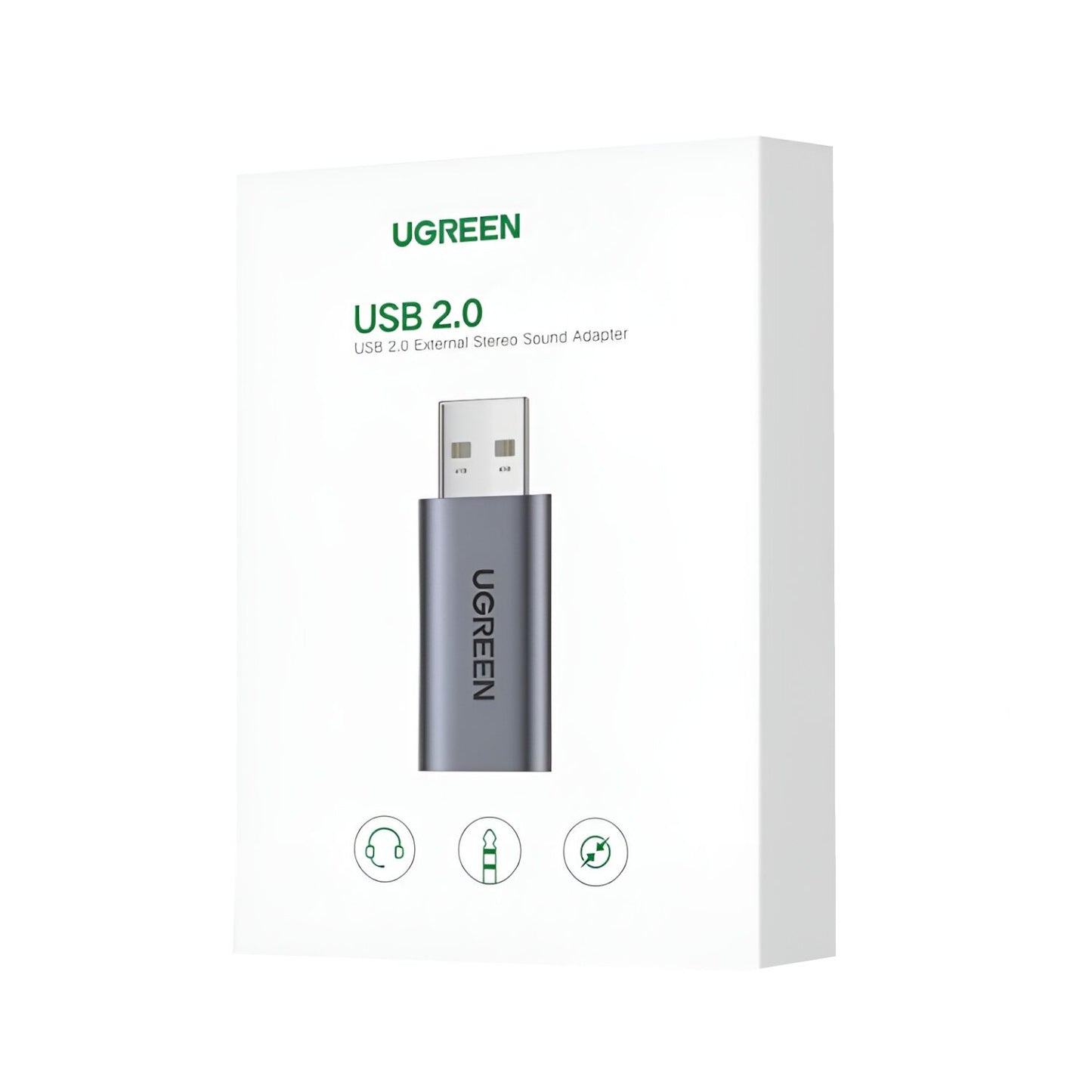 UGREEN CM383-80864 USB-A to 3.5mm Audio Jack External Sound Adapter - Silver-5