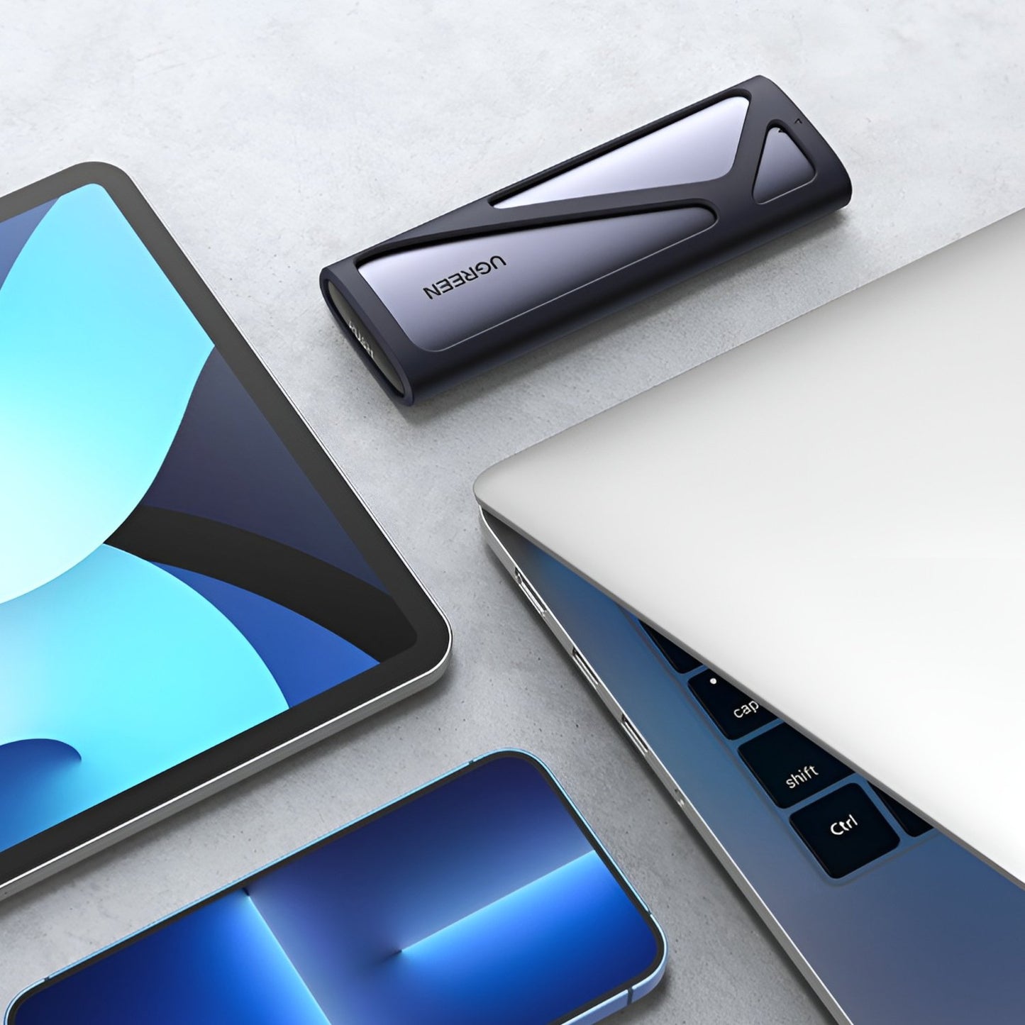 UGREEN CM400-90264 M.2 NVME/SATA SSD Enclosure (10Gbps) - Silver-3