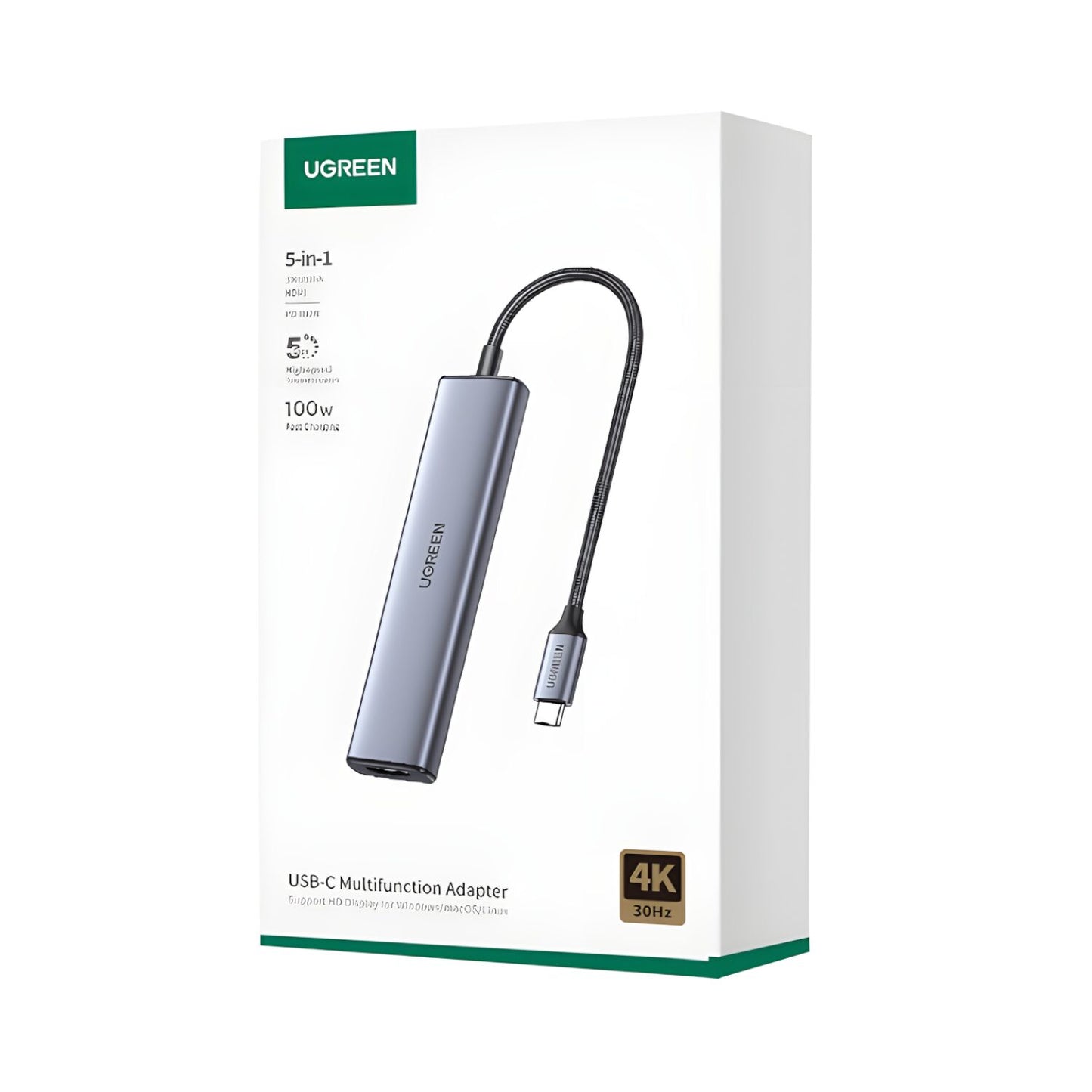 UGREEN Revodok 5-in-1 Type-C Hub | 4K HDMI | Type-C | USB3.0 | USB2.0-5