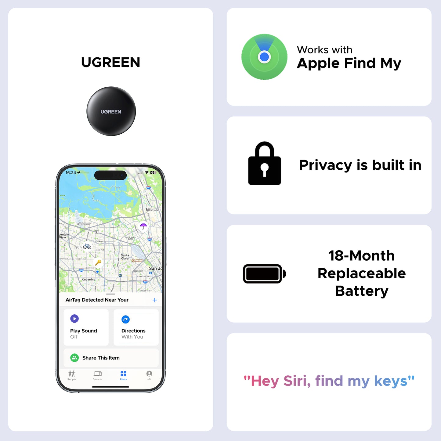 UGREEN FineTrack Mini Smart Finder for Apple Devices-8