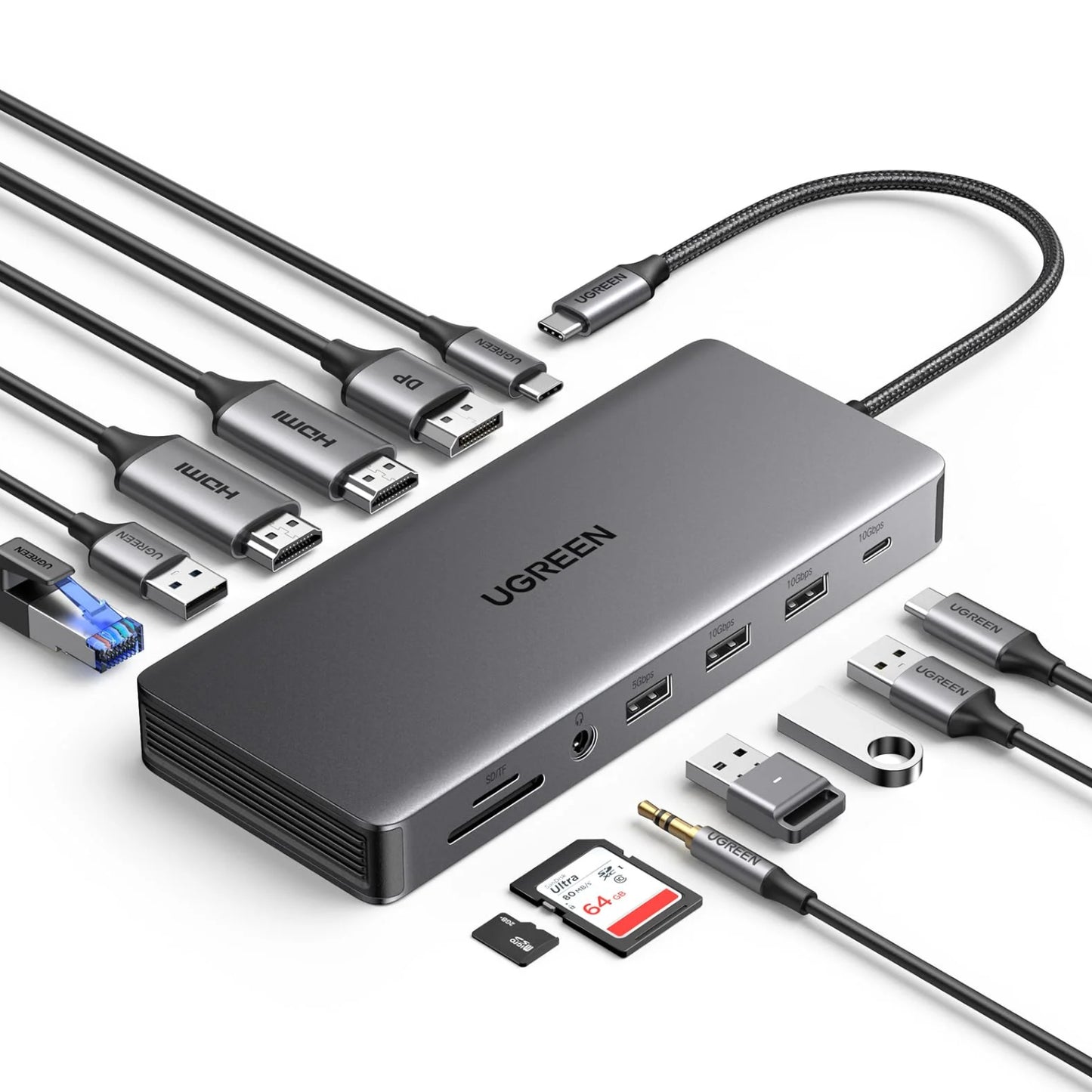 UGreen CM681 Revodok Pro 13-in-1 USB Type-C HDMI and DisplayPort Docking Station-2