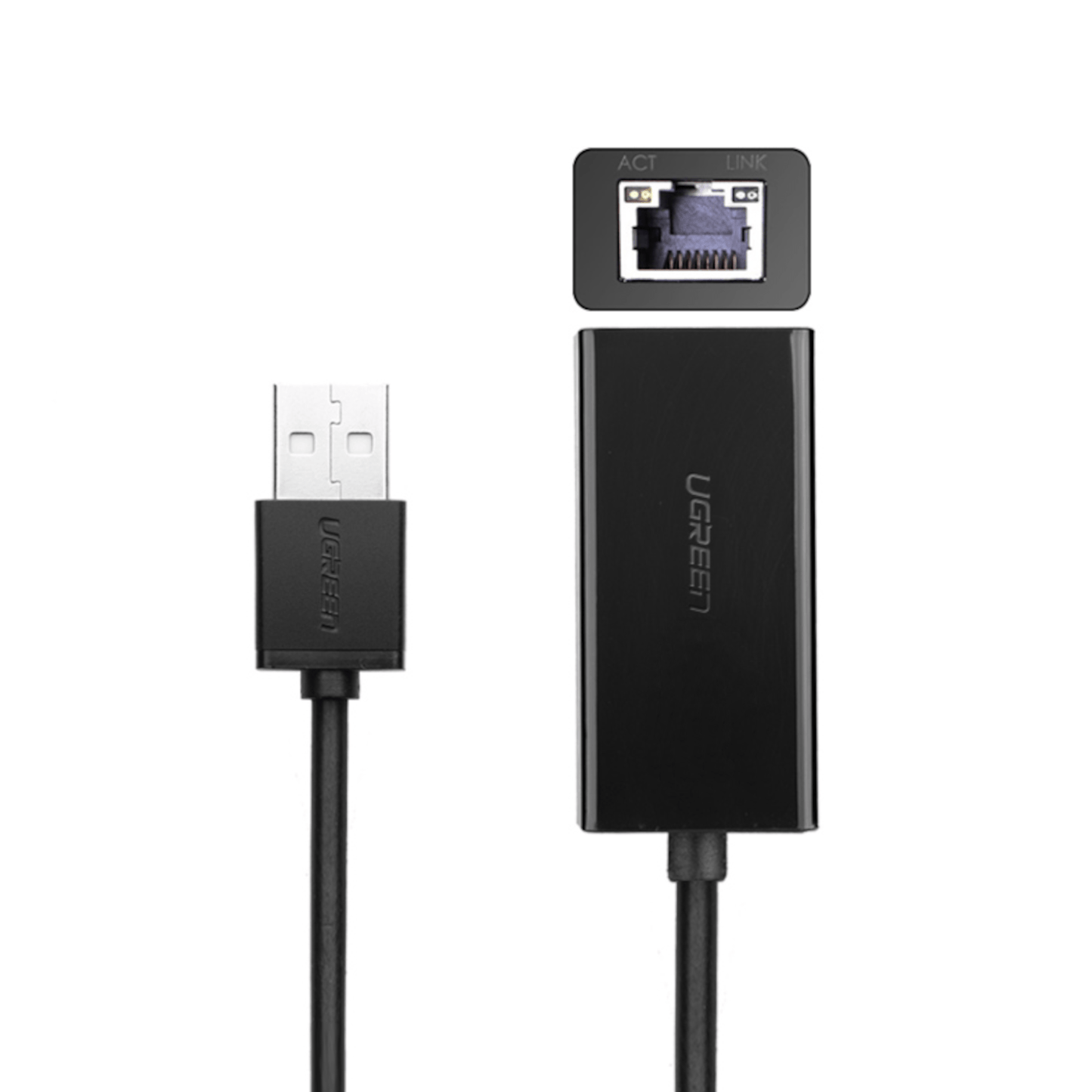 UGREEN CR110 Ethernet Adapter | USB 2.0 to RJ45 - Black-1