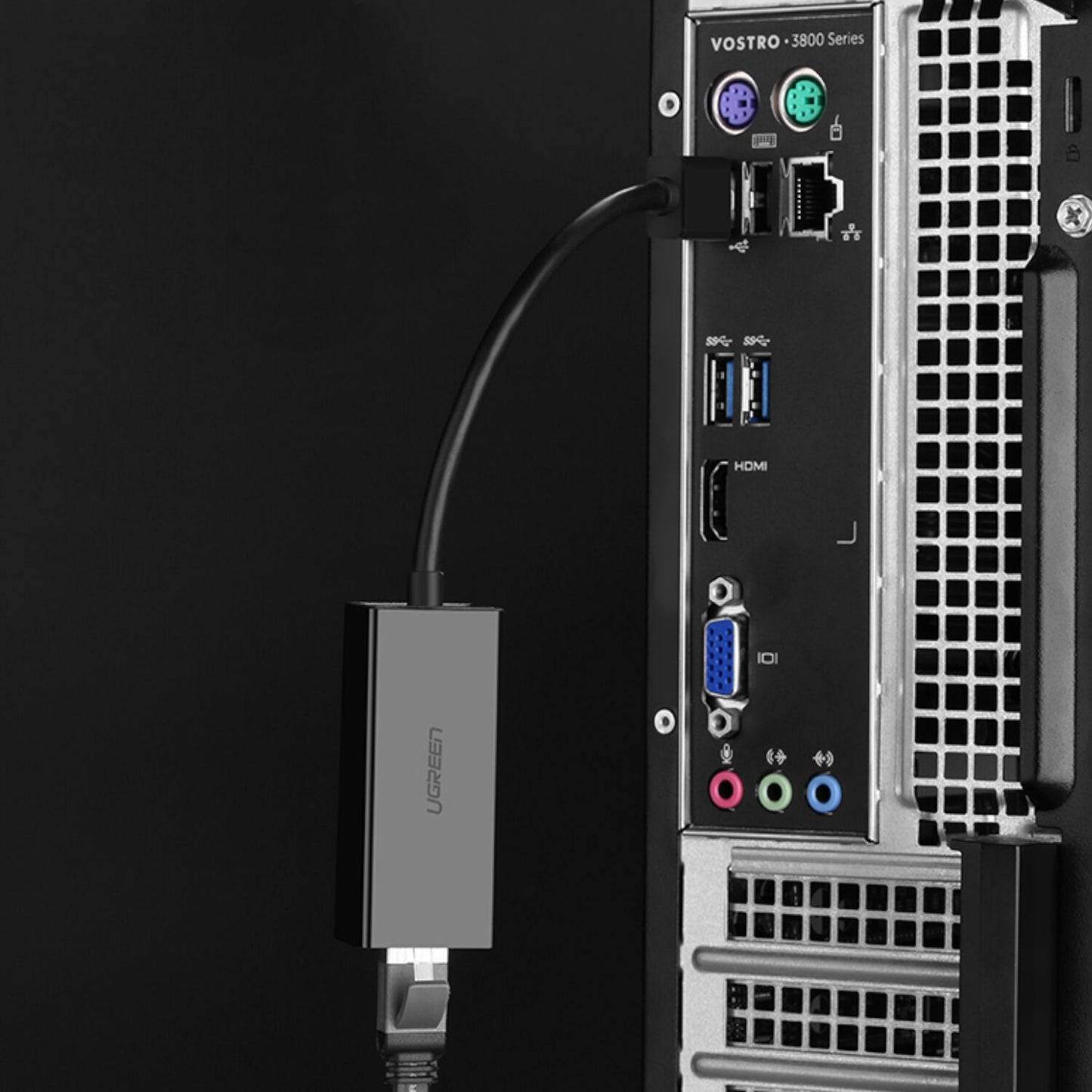 UGREEN CM111 USB3.0 to RJ5 Gigabit Ethernet Adapter - Black-3