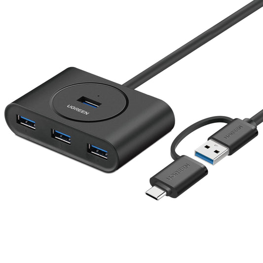 UGREEN 4-Port USB 3.0 Hub with Micro USB | 5Gbps Data Transfer - 0.5m-0