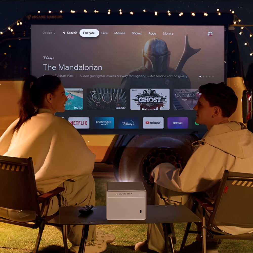 WANBO DAVINCI 1 PRO 1080P 650ANSI Android 11 Smart Home Theatre Projector - Silver-3