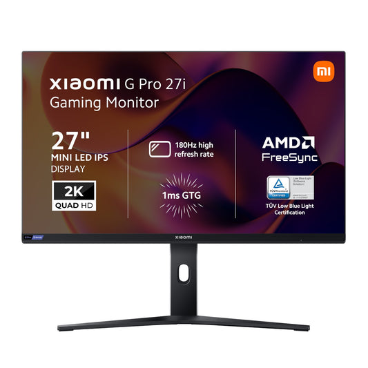 Xiaomi G Pro 27i 27" 2K 1440p Mini LED IPS Gaming Monitor (180Hz, 1ms, 16_9, HDMI/DP, AMD FreeSync, and HDR1000)-0