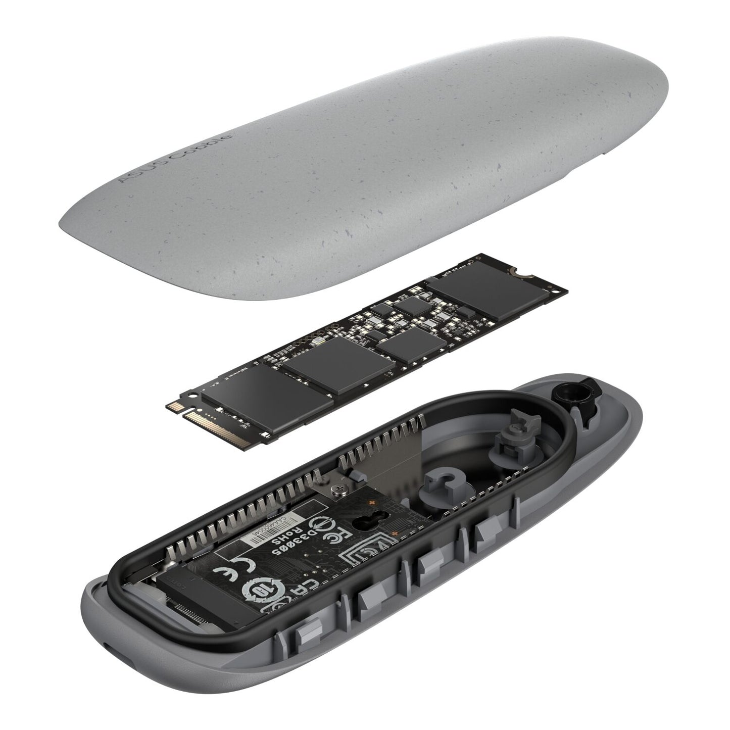 Asus Cobble M.2 SSD Enclosure - Grey-5
