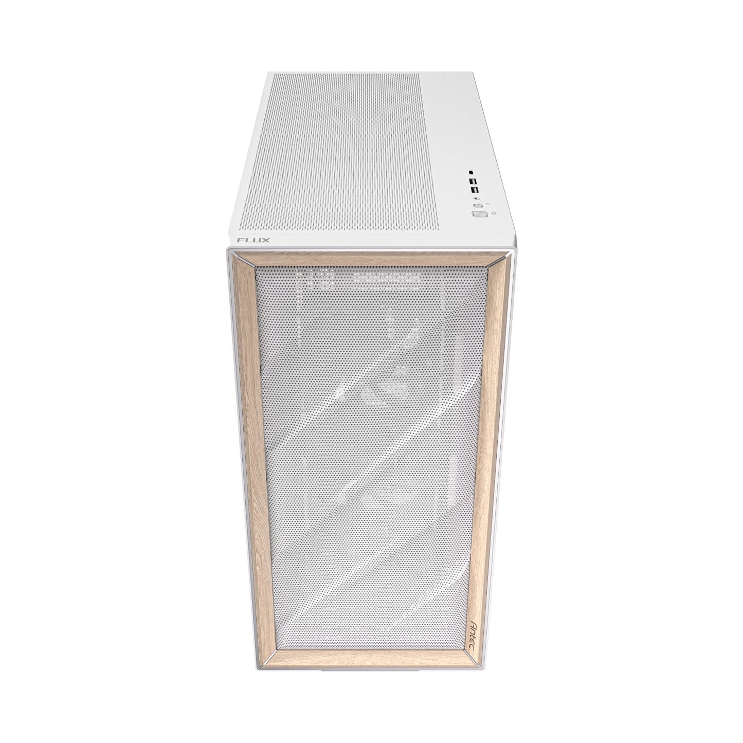 Antec FLUX Mid-Tower E-ATX Gaming Chassis Wood Front Panel - White-1