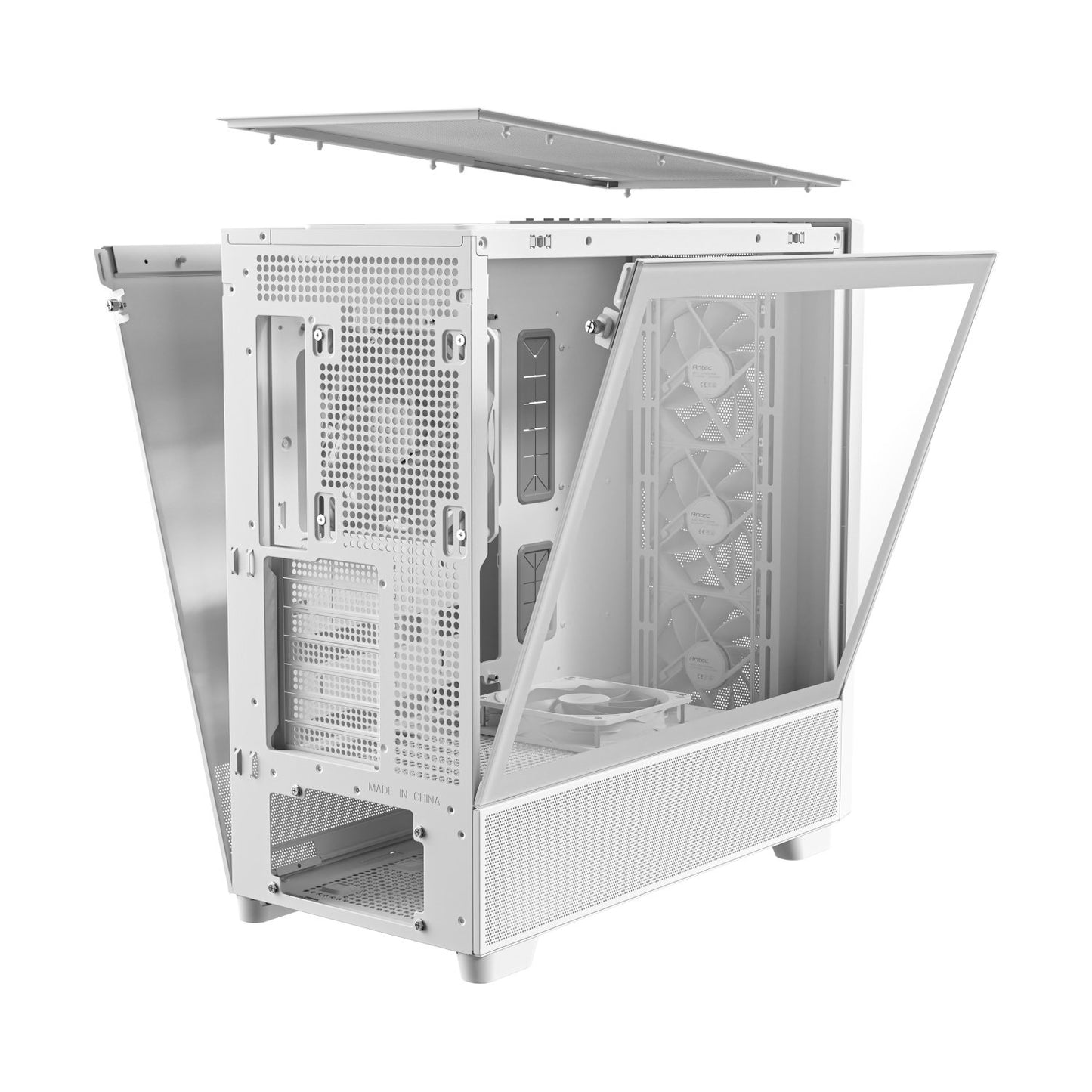 Antec FLUX Mid-Tower E-ATX Gaming Chassis Wood Front Panel - White-4
