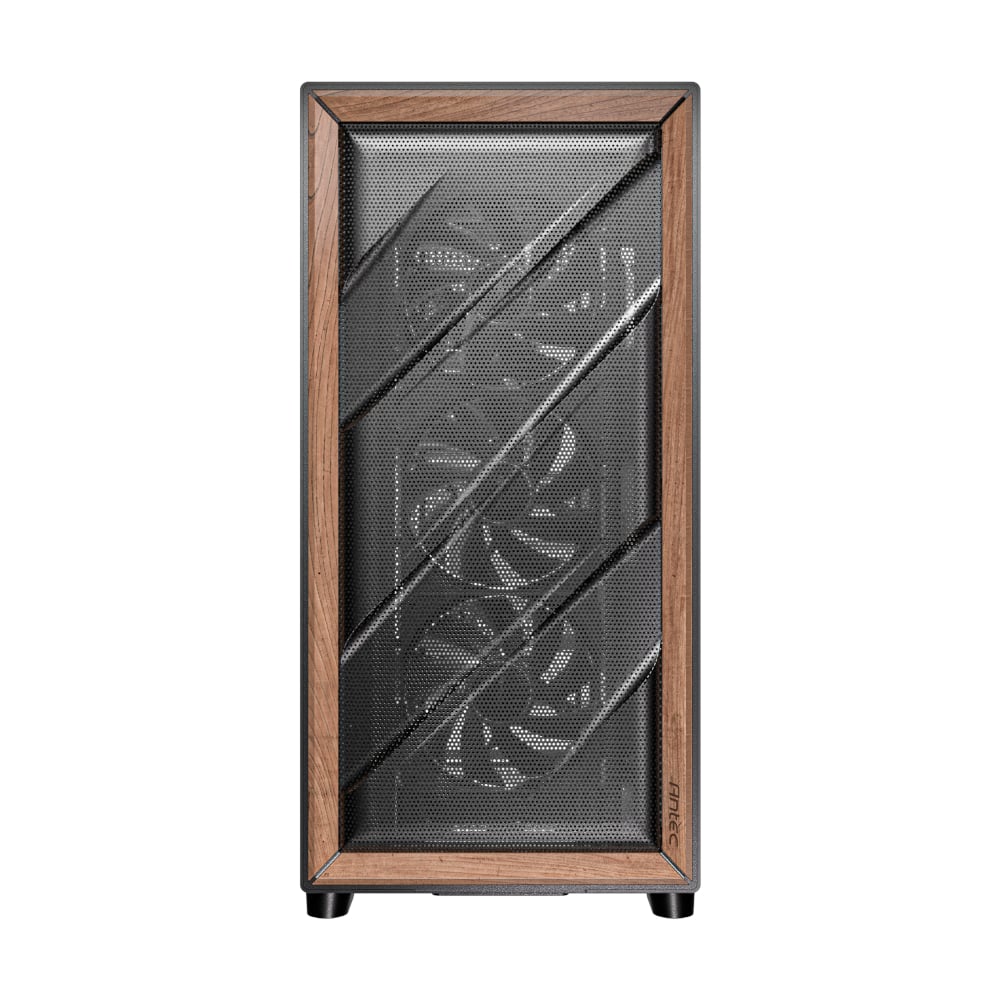 Antec FLUX ATX WOOD Mid Tower Gaming Chassis – Black-1