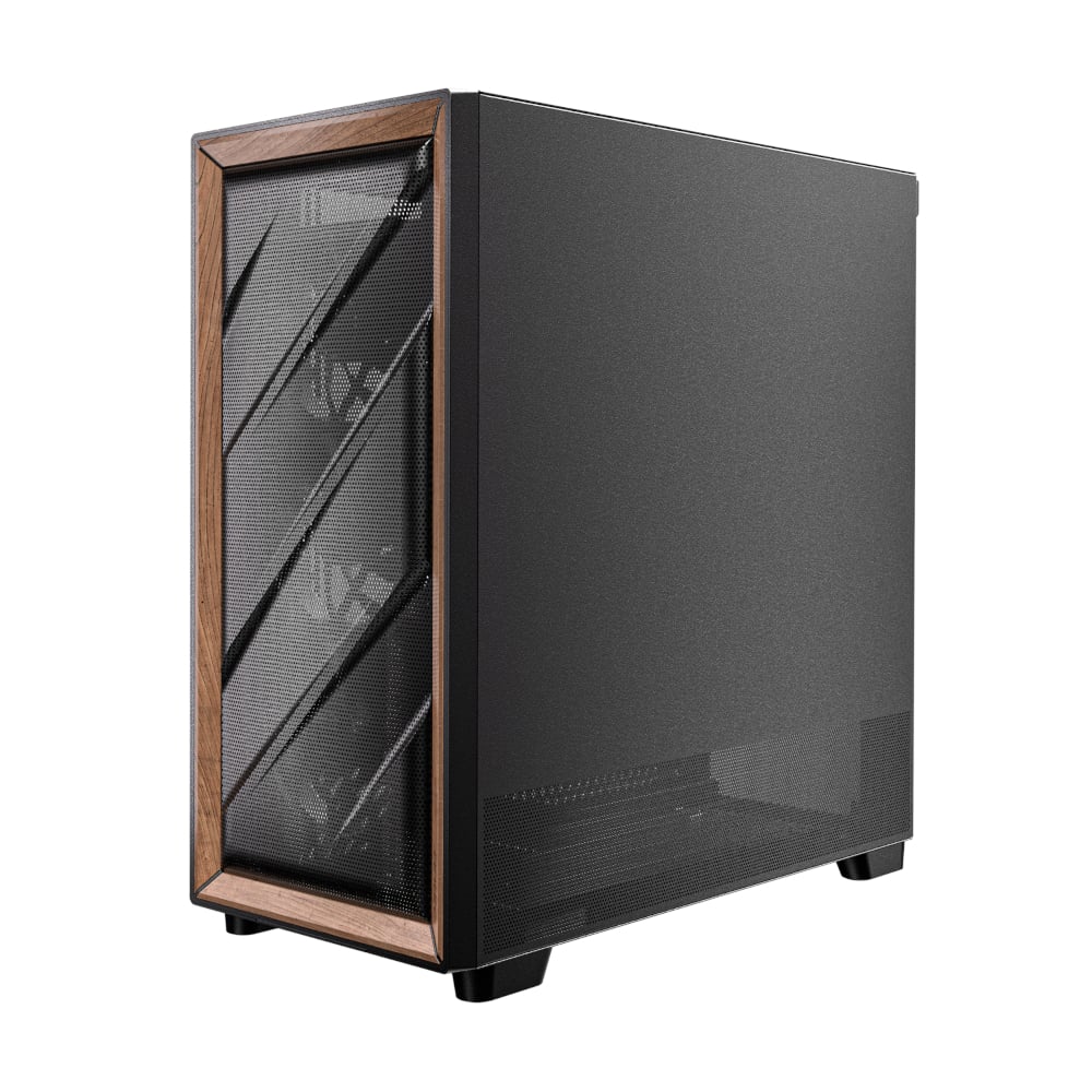 Antec FLUX ATX WOOD Mid Tower Gaming Chassis – Black-3