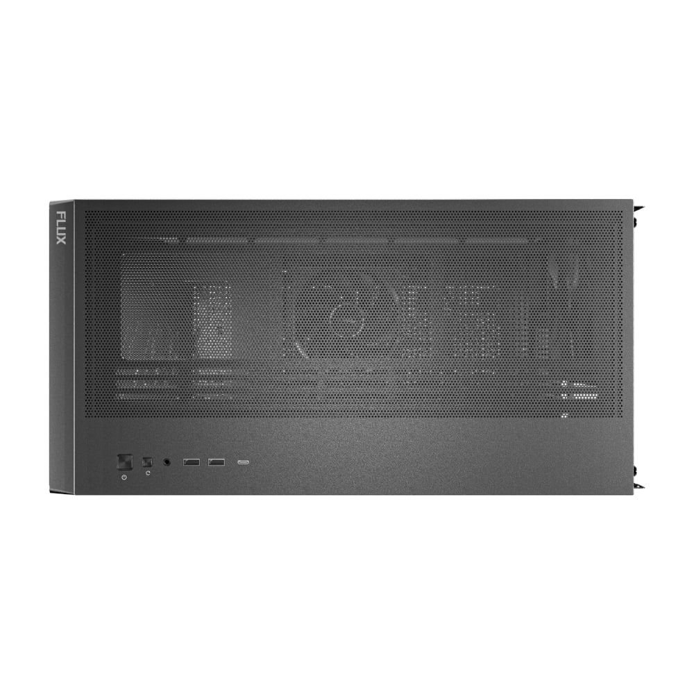 Antec FLUX ATX WOOD Mid Tower Gaming Chassis – Black-5