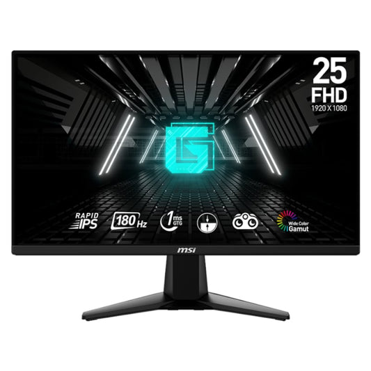 MSI G255F 25" Gaming Monitor 1920x1080 (FHD) Rapid IPS 1mz 180Hz Adaptive Sync HDMI Displayport Black-0