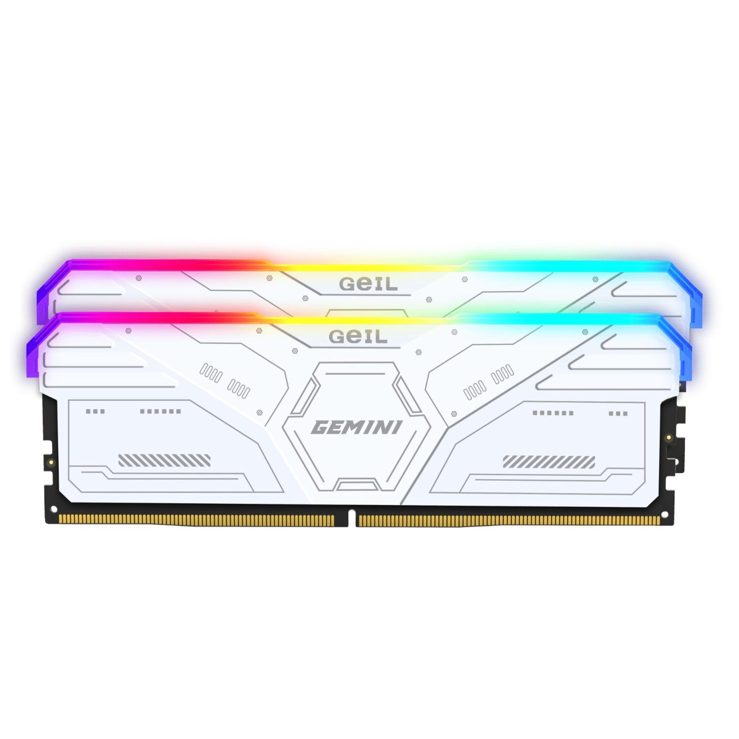 GeiL Gemini RGB 32GB KIT(2X16GB) 6000MHz DDR5 Desktop Gaming Memory - White-1