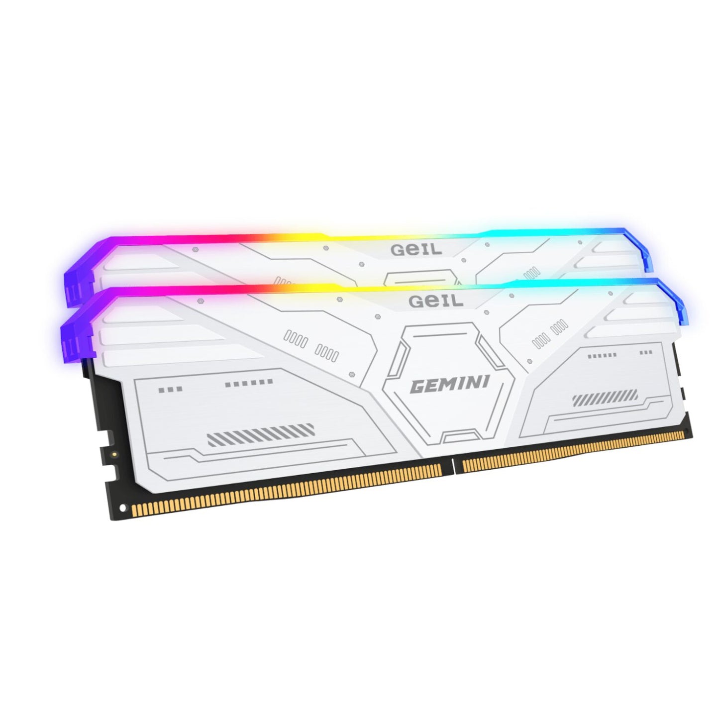 Geil Gemini RGB 64GB KIT(2X32GB) 6000MHz DDR5 Desktop Gaming Memory - White-0