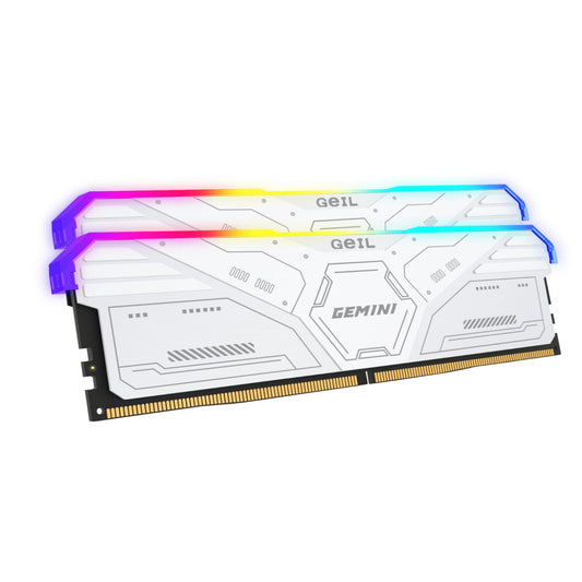 Geil Gemini RGB 64GB KIT(2X32GB) 6000MHz DDR5 Desktop Gaming Memory - White-0