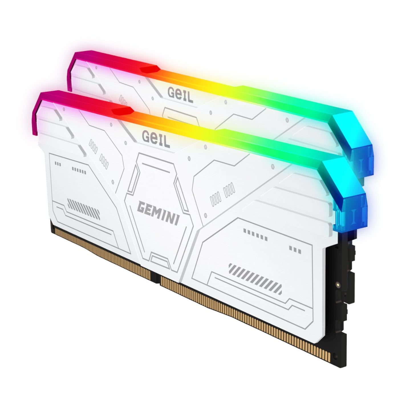 GeiL Gemini RGB 32GB KIT(2X16GB) 6000MHz DDR5 Desktop Gaming Memory - White-2