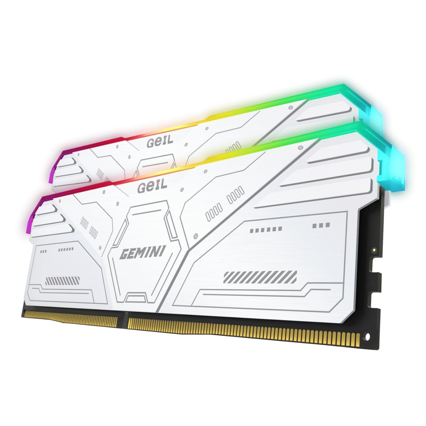 Geil Gemini RGB 64GB KIT(2X32GB) 6000MHz DDR5 Desktop Gaming Memory - White-2