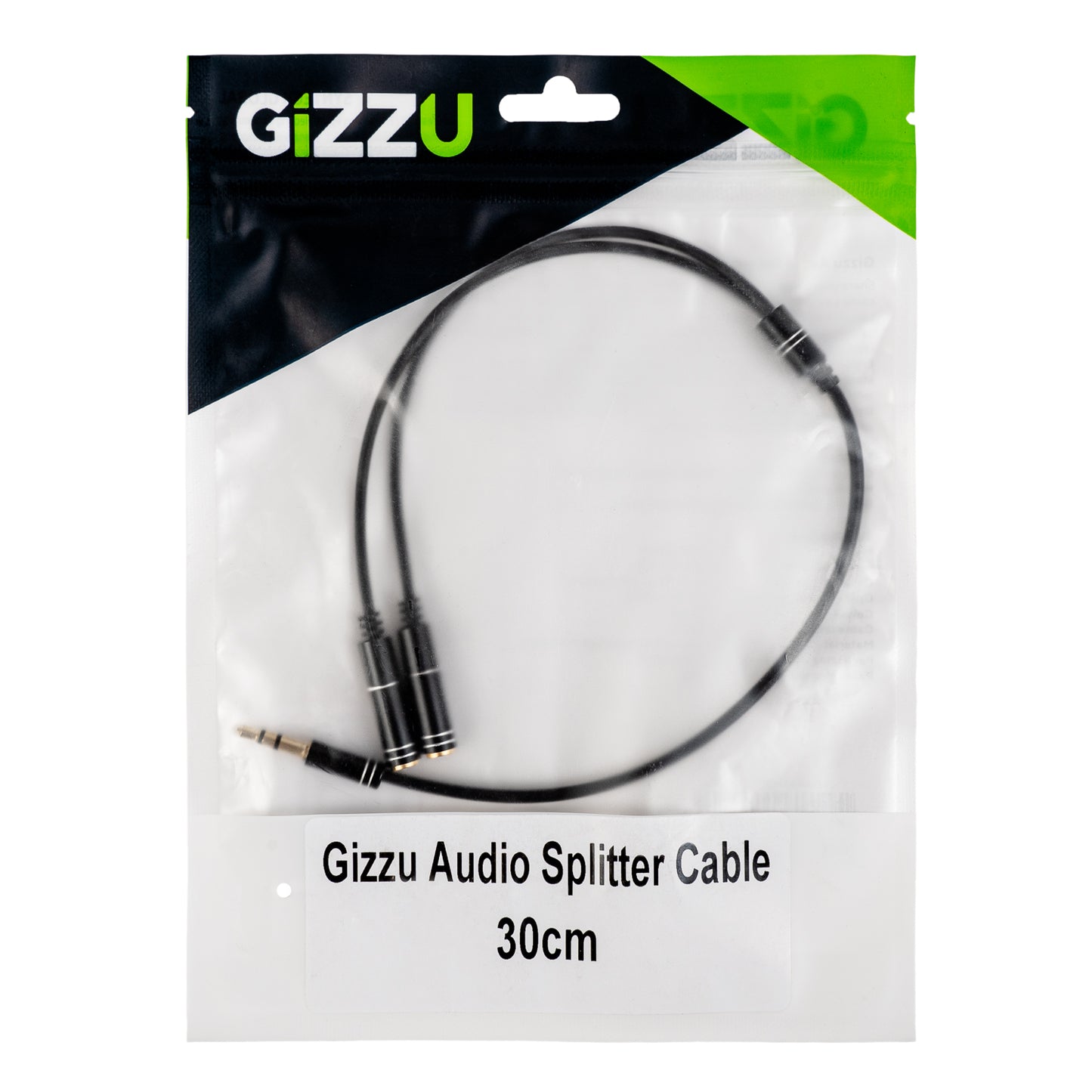 Gizzu 3-Pole Audio Splitter Cable - Black-3