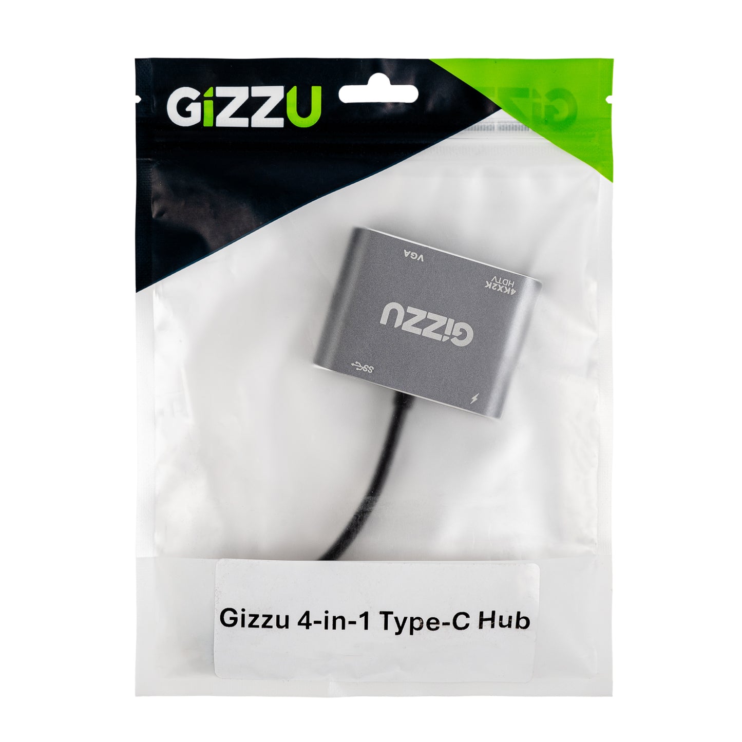 Gizzu 4-in-1 Type-C to HDMI/VGA/USB3.0 Hub-3