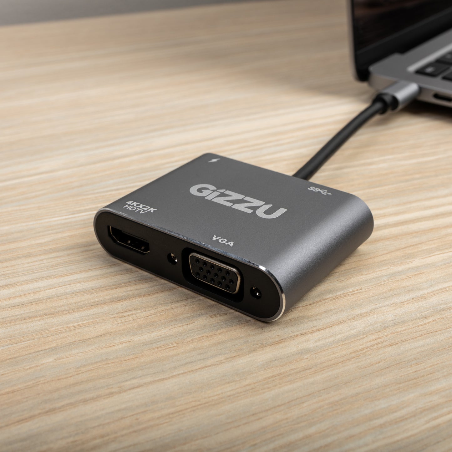 Gizzu 4-in-1 Type-C to HDMI/VGA/USB3.0 Hub-4