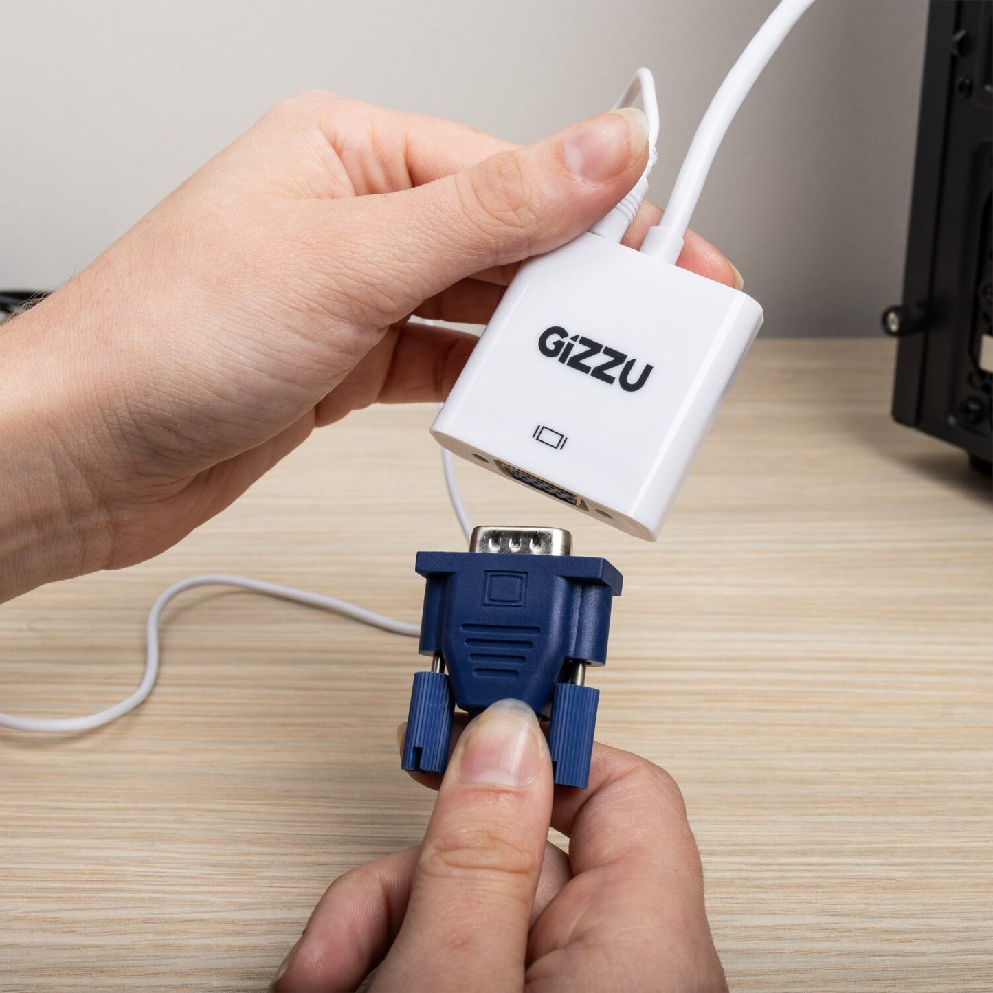 Gizzu 1080P HDMI to VGA Adapter with Audio-2