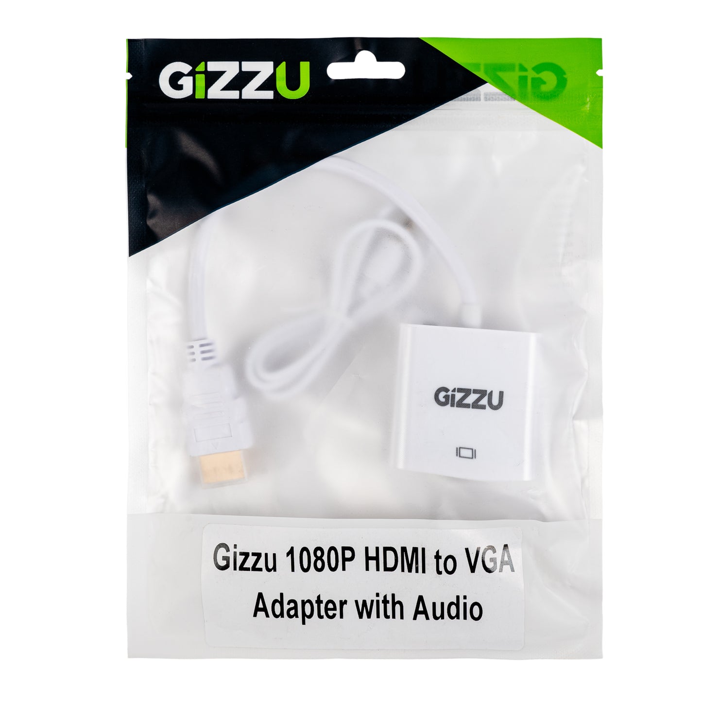 Gizzu 1080P HDMI to VGA Adapter with Audio-3