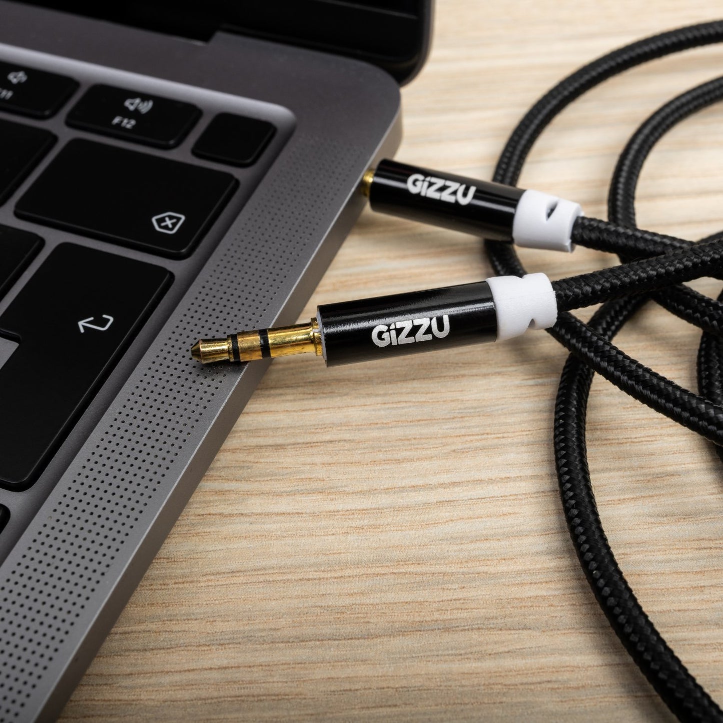 Gizzu 3.5mm AUX Cable 2m - Black-2