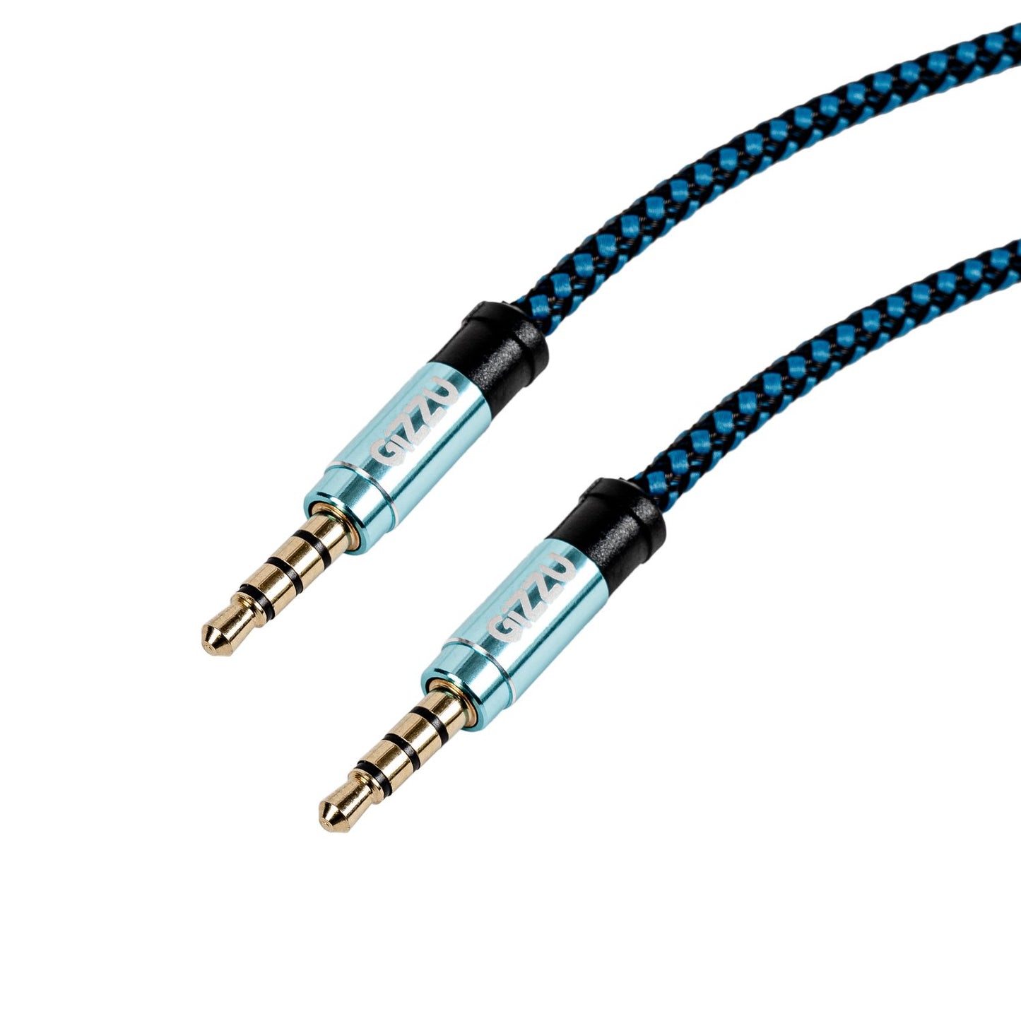Gizzu 3.5mm AUX Cable 1.5m - Black/Blue-0