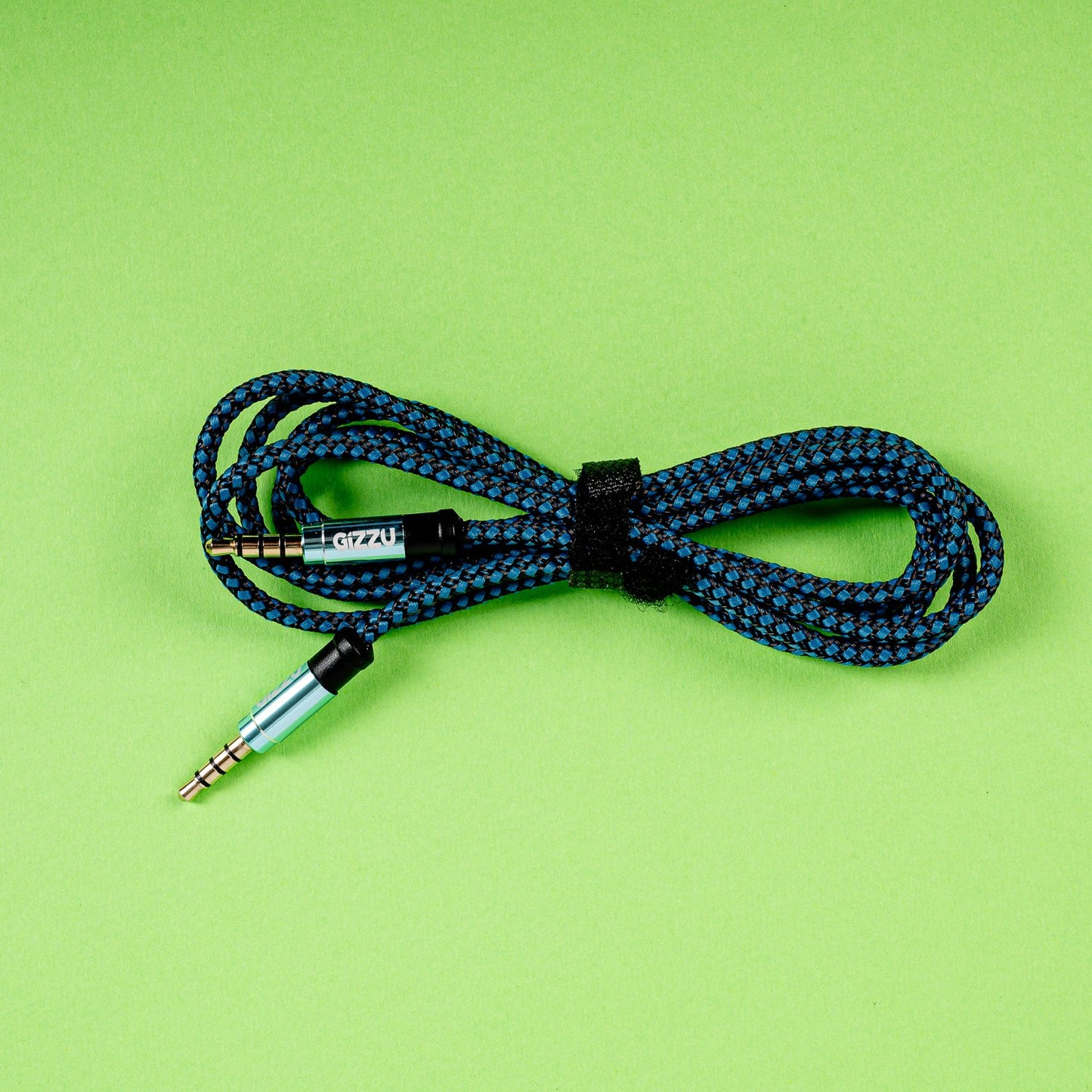 Gizzu 3.5mm AUX Cable 1.5m - Black/Blue-4