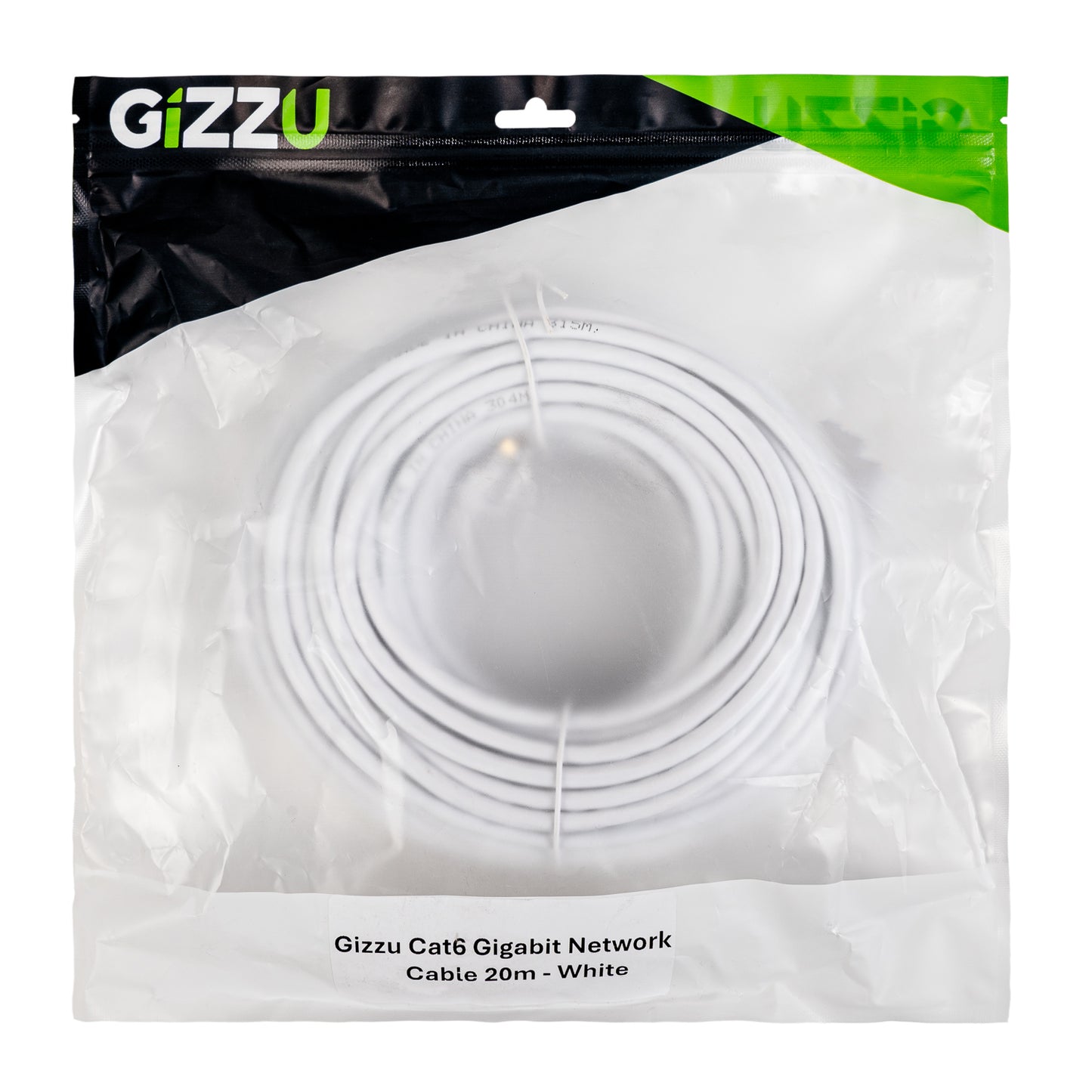 Gizzu Cat6 UTP Fly Lead Ethernet Network Cable 20m – White-3
