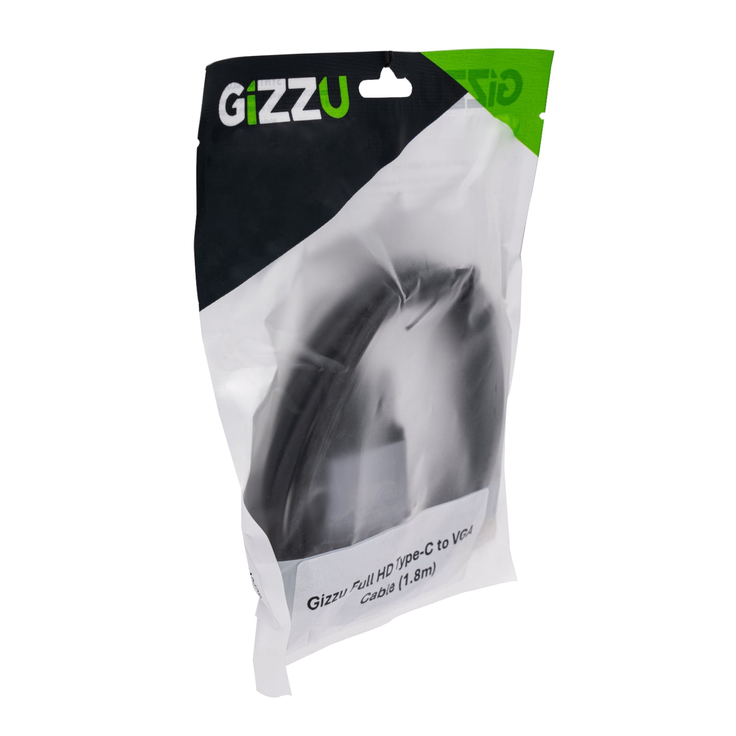 Gizzu Full HD Type-C to VGA Cable (1.8m) - Black-2