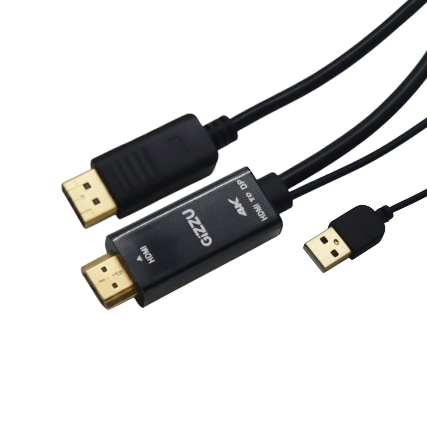 Gizzu 4K HDMI to DP Cable (1.8m) - Black-0