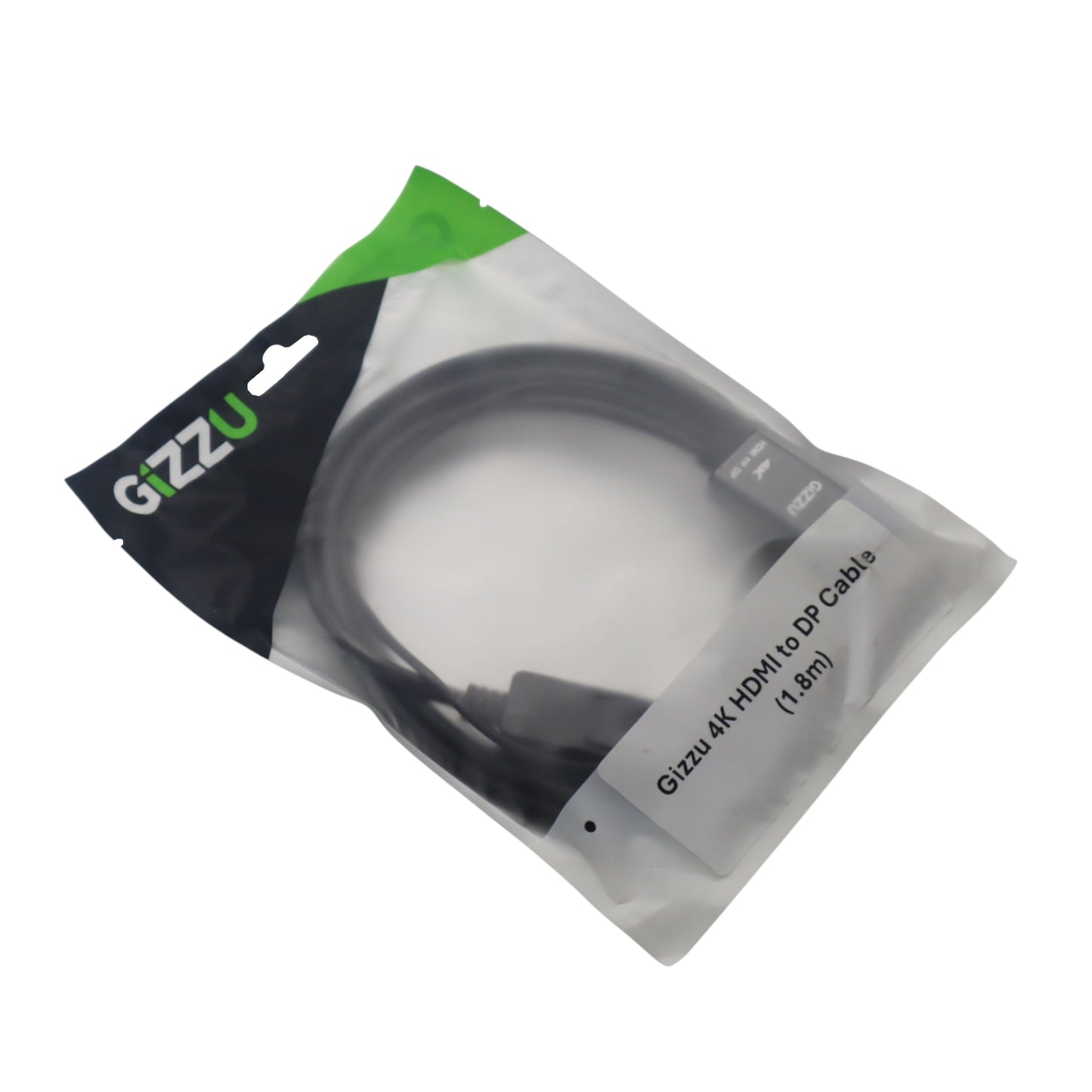 Gizzu 4K HDMI to DP Cable (1.8m) - Black-3