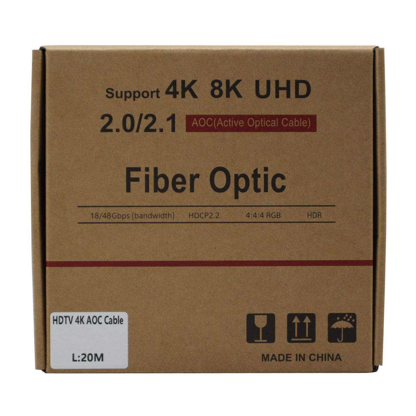 GIZZU 4K Active fibre Optic HDMI Cable 20m-4