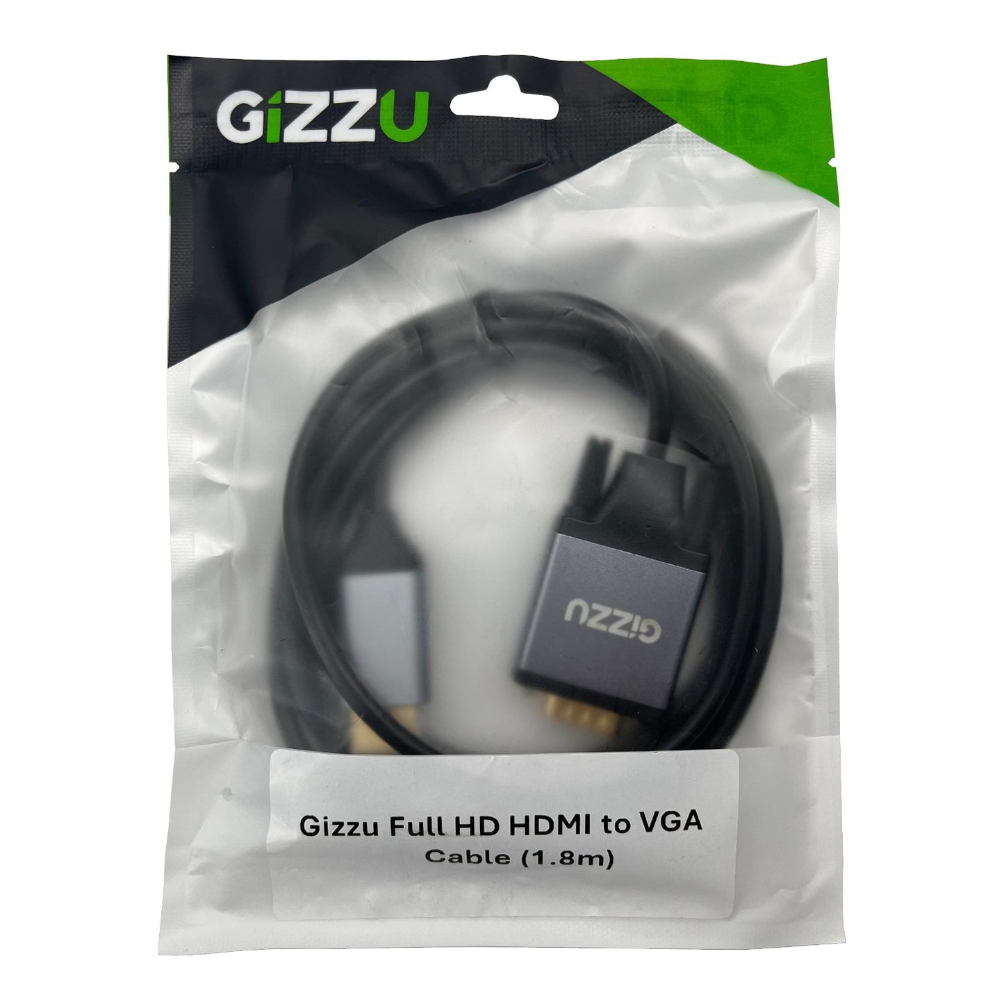 Gizzu Full HD HDMI to VGA Cable (1.8m) - Black-1
