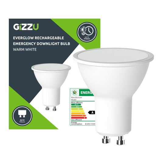 Gizzu Everglow Rechargeable Warm White Emergency Downlight Bulb-0